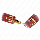 Kink - polsini joanna angel rosso regolabile con catena oro 16.5-26 cm x 4 cm