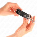 Kink - mini braccialetti neri con borchie regolabili 16-22 cm x 2 cm