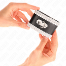 Kink - polso nero con pizzo decorato bianco regolabile 20-23 cm x 5,5 cm