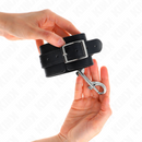 Kink - potenziale da polso fila di rivetti singola nera regolabile 17-28 cm x 5 cm