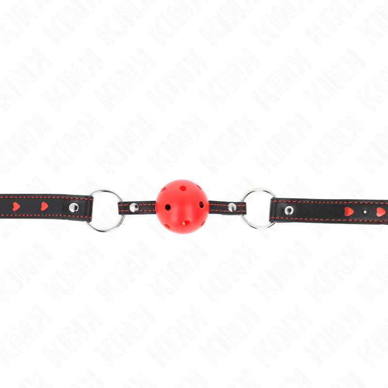 Kink - ball gag hollow hard rosso modello 2 65 x 2,5 cm