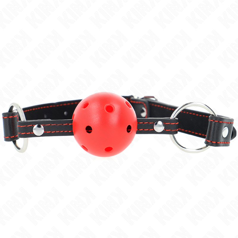 Kink - ball gag hollow hard rosso modello 2 65 x 2,5 cm