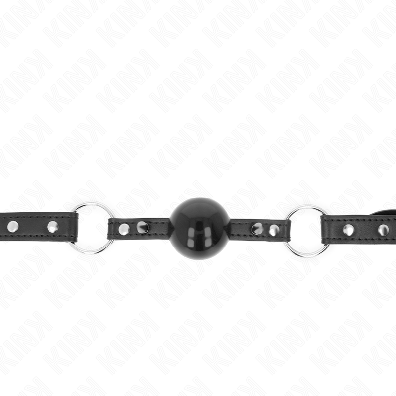 Kink - ball gag 4 cm con rivetto punta e chiusura a scatto 65 x 2 cm