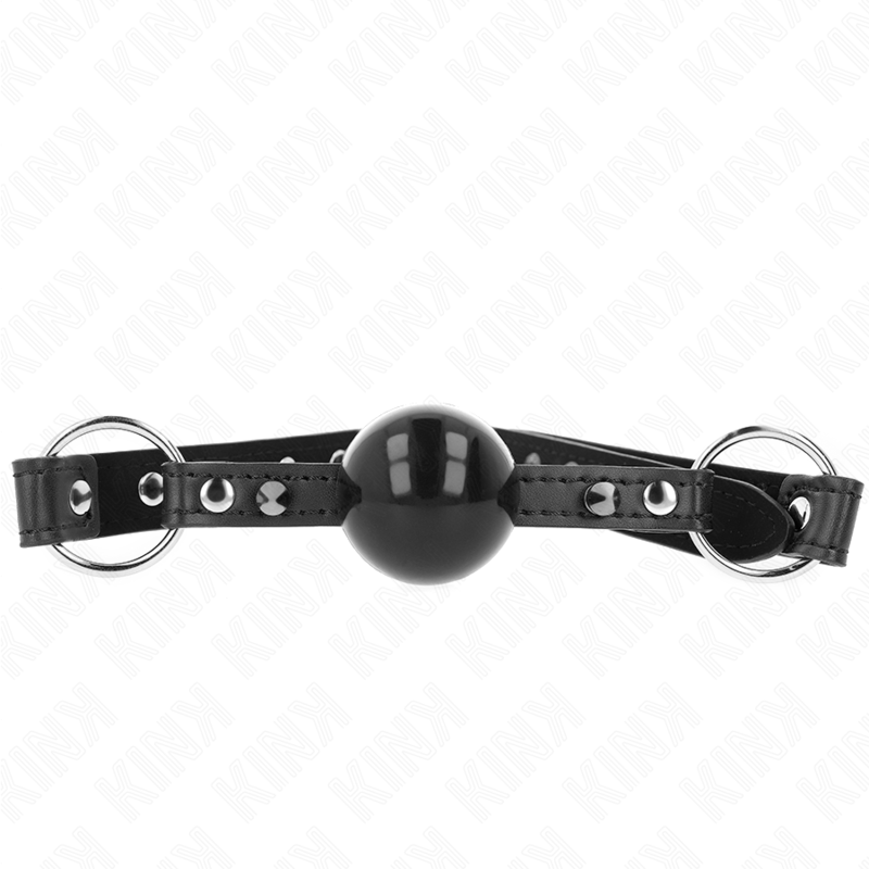 Kink - ball gag 4 cm con rivetto punta e chiusura a scatto 65 x 2 cm