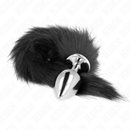 Kink - plug anale misura l 10 x 4 cm con coda sintetica 40 cm nero