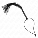 Kink - mini frusta in silicone con 6 perline nere 26 cm