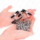 Kink - morsetti per capezzoli a 4 catene 32 cm con catene 14 cm