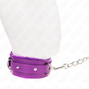 Kink - collare con guinzaglio 65 cm con restrizioni viola 36-42 cm x 5,5 cm