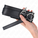 Kink - collana con cinturino 65 cm fibbie argento regolabile 33-46 cm x 5,5 cm