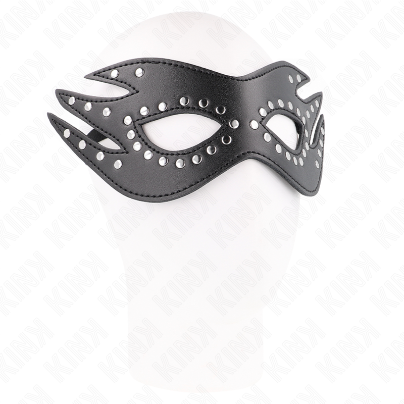 Kink - maschera in similpelle con rivetti modello 3 26 x 9,5 cm