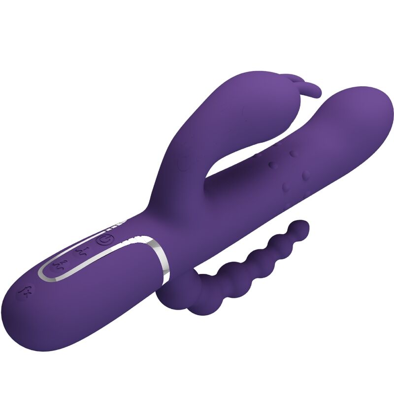 Pretty love - cammy vibratore triplo multifunzione 4 in 1 viola