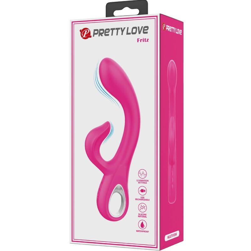 Pretty love - vibratore fritz rabbit 12 vibrazioni rosa