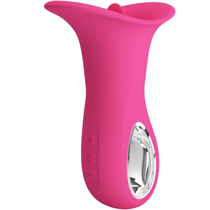 Pretty love - clyde vibratore orale lingua vibrante 12 vibrazioni rosa