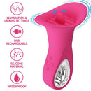 Pretty love - clyde vibratore orale lingua vibrante 12 vibrazioni rosa