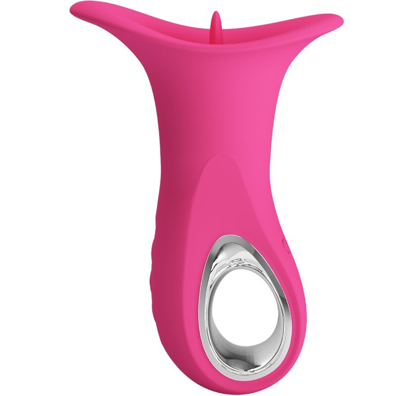 Pretty love - clyde vibratore orale lingua vibrante 12 vibrazioni rosa