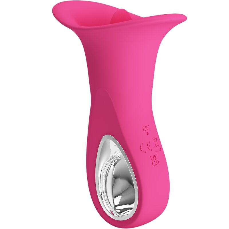 Pretty love - clyde vibratore orale lingua vibrante 12 vibrazioni rosa