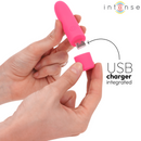 Intense - symone usb ricaricabile vibrante bullet 8 vibrazioni rosa 10 x 2,2 cm