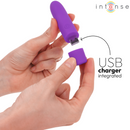 Intense - symone bullet vibrante ricaricabile usb 8 vibrazioni viola 10 x 2,2 cm