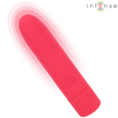 Intense - symone proiettile vibrante ricaricabile usb 8 vibrazioni rosso 10 x 2,2 cm