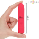 Intense - symone proiettile vibrante ricaricabile usb 8 vibrazioni rosso 10 x 2,2 cm