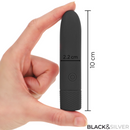 Black & silver - geri usb ricaricabile vibrante bullet 8 vibrazioni nero 10 x 2,2 cm