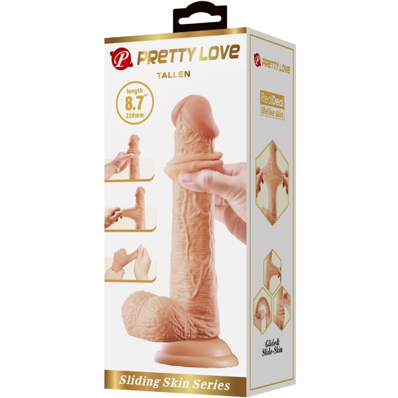 Pretty love - dildo realistico alto 22 cm carne