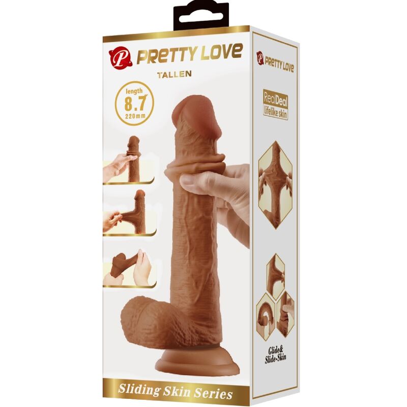 Pretty love - dildo realistico alto 22 cm marrone