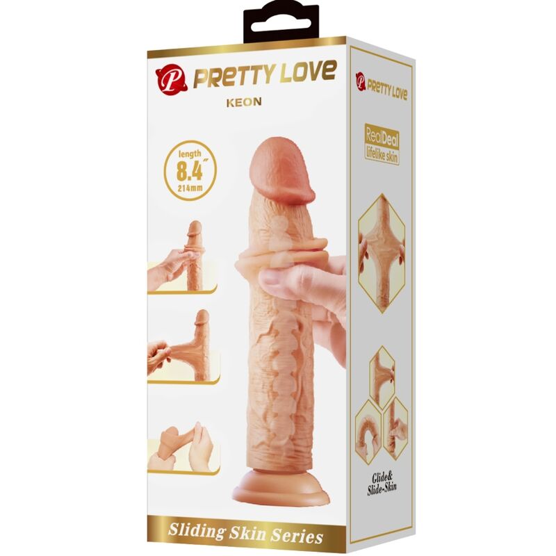 Pretty love - keon dildo realistico 21 cm carne