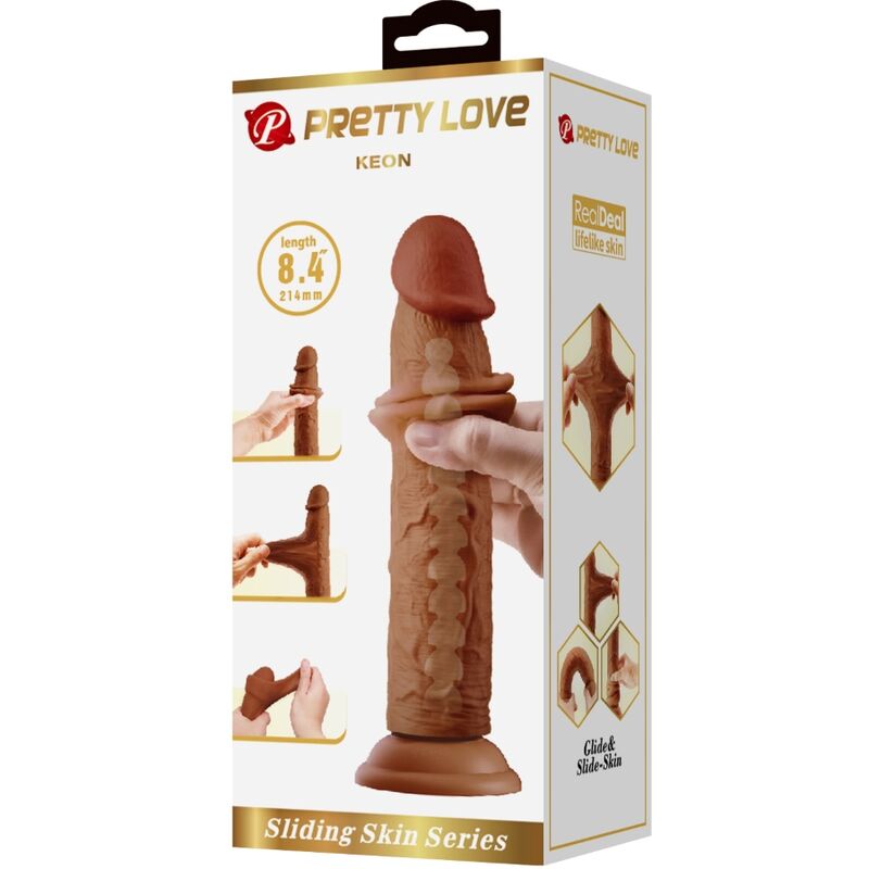 Pretty love - keon dildo realistico 21 cm marrone