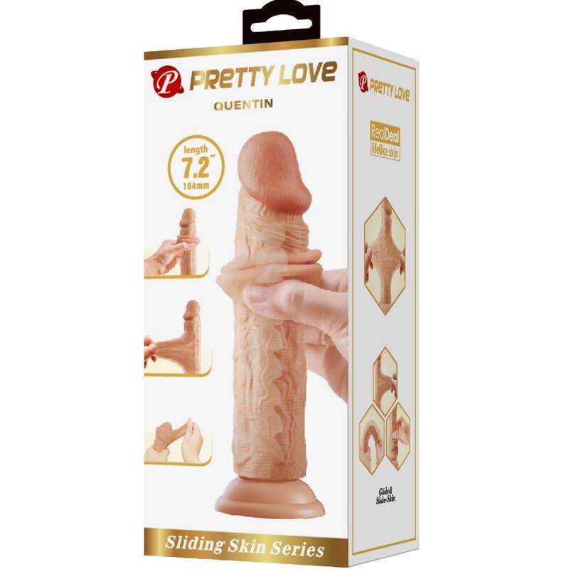 Pretty love - quentin dildo realistico 18 cm carne