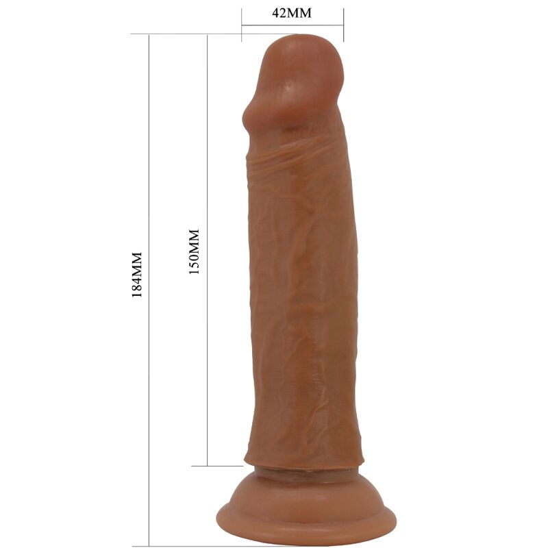 Pretty love - quentin dildo realistico 18 cm marrone