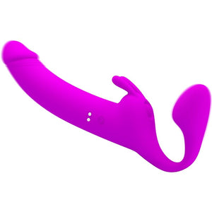 Pretty love - zanini strapless strap-on 10 vibrazioni viola