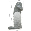 Pretty love - modello realistico di ingrandimento e manica di ritardo per il pene 2 grigio