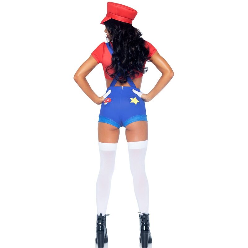 Leg avenue - costume sexy mario bros rosso/blu s