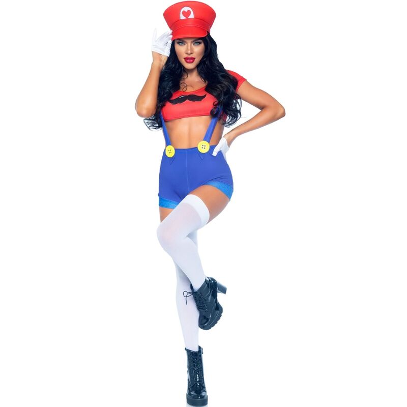 Leg avenue - costume sexy mario bros rosso/blu m