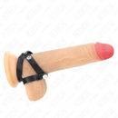 Kink - anello per pene in pelle con chiusura a pressione 39 x 1 cm