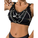 Subblime - 953713 cintura punk bondage fibbia metallo nera taglia unica