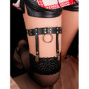 Subblime - 953744 giarretrella punk in pelle regolabile nera taglia unica