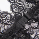 Subblime - 953928 camicia da notte in seta e pizzo + slip nero l/xl