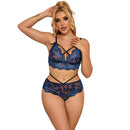 Subblime - 954062 reggiseno + slip pizzo blu s/m