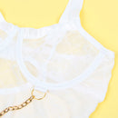 Subblime - 954284 body con catene + cintura giacche bianco s/m