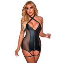 Subblime - 954451 abito sexy in rete pelle nero l/xl