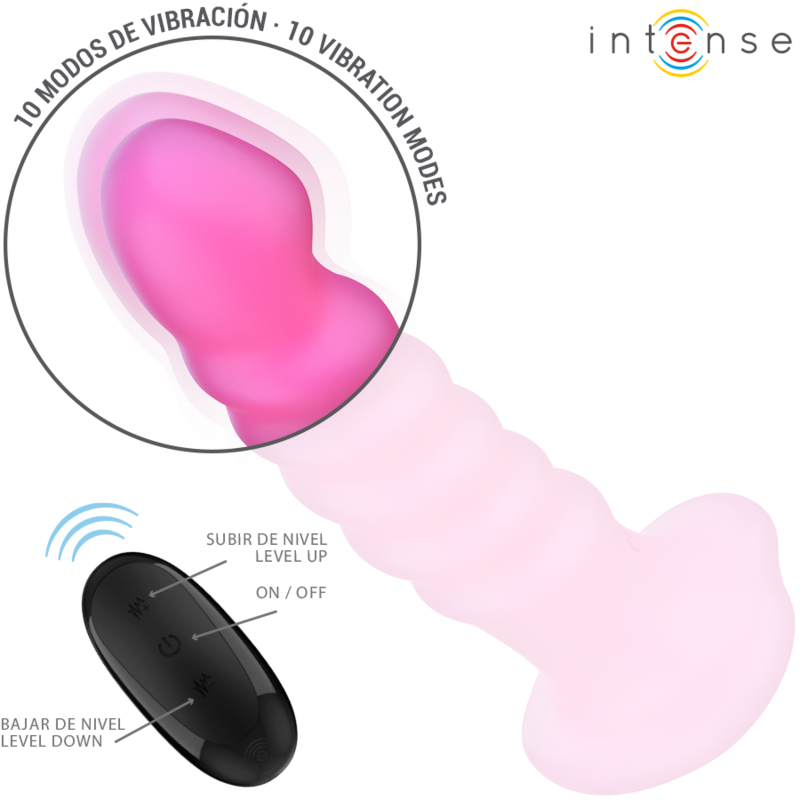 Intense - cindy vibratore taglia l design a spirale 10 vibrazioni telecomando rosa