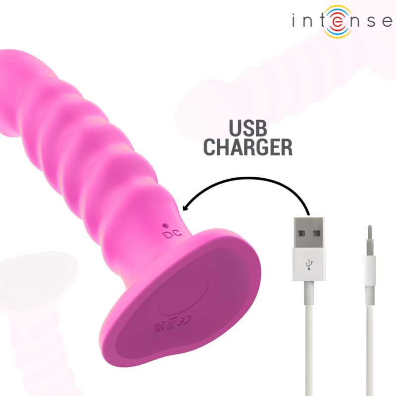 Intense - cindy vibratore taglia l design a spirale 10 vibrazioni telecomando rosa