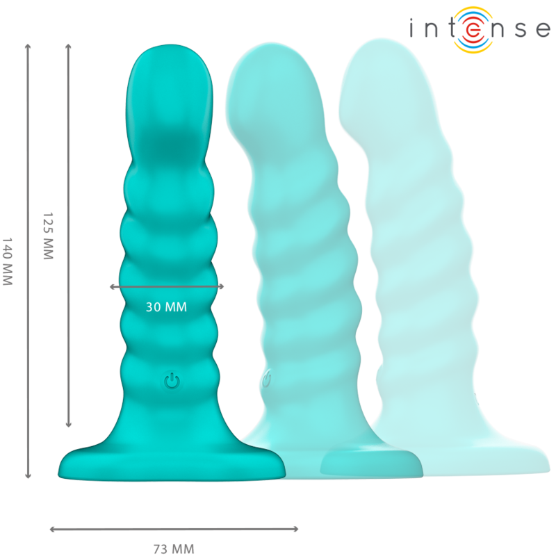 Intense - buffy vibratore taglia s design a spirale 10 vibrazioni telecomando blu