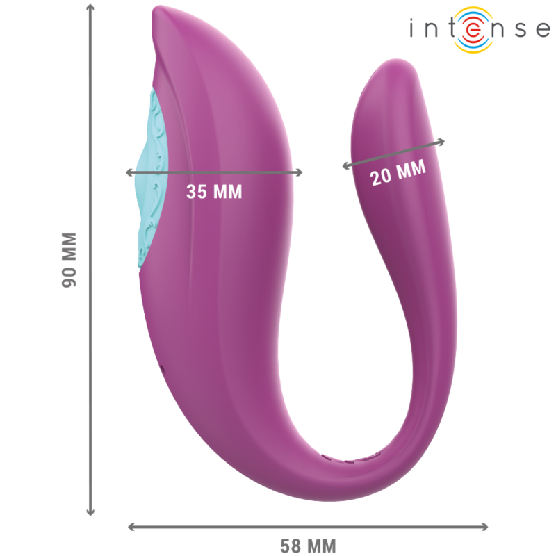 Intense - annie vibratore e stimolatore a forma di u telecomando viola