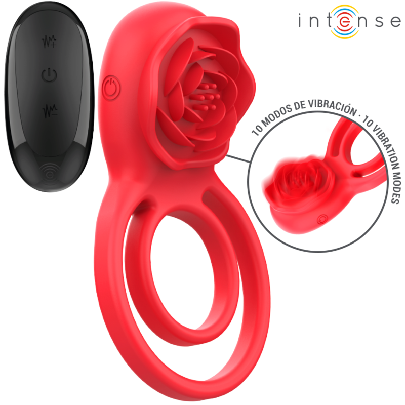 Intense - gail stimolatore rose 10 vibrazioni rosso telecomando