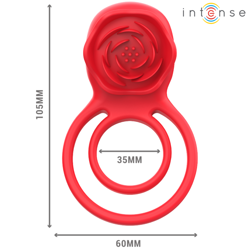 Intense - gail stimolatore rose 10 vibrazioni rosso telecomando