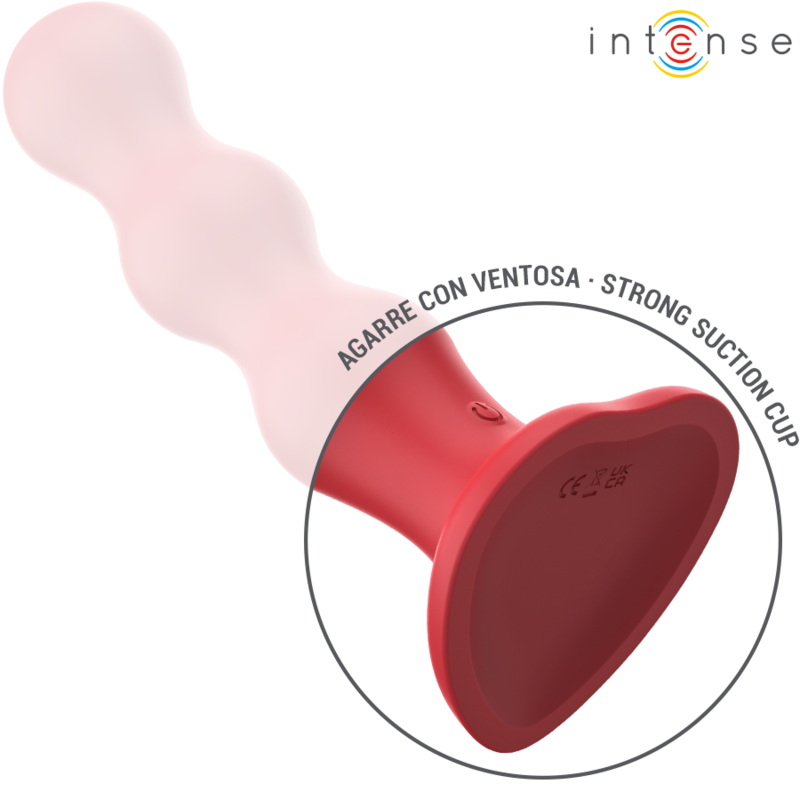 Intense - cody vibratore con ventosa telecomando rosso