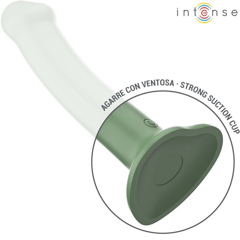 Intense - becca vibratore con ventosa 10 vibrazioni telecomando verde